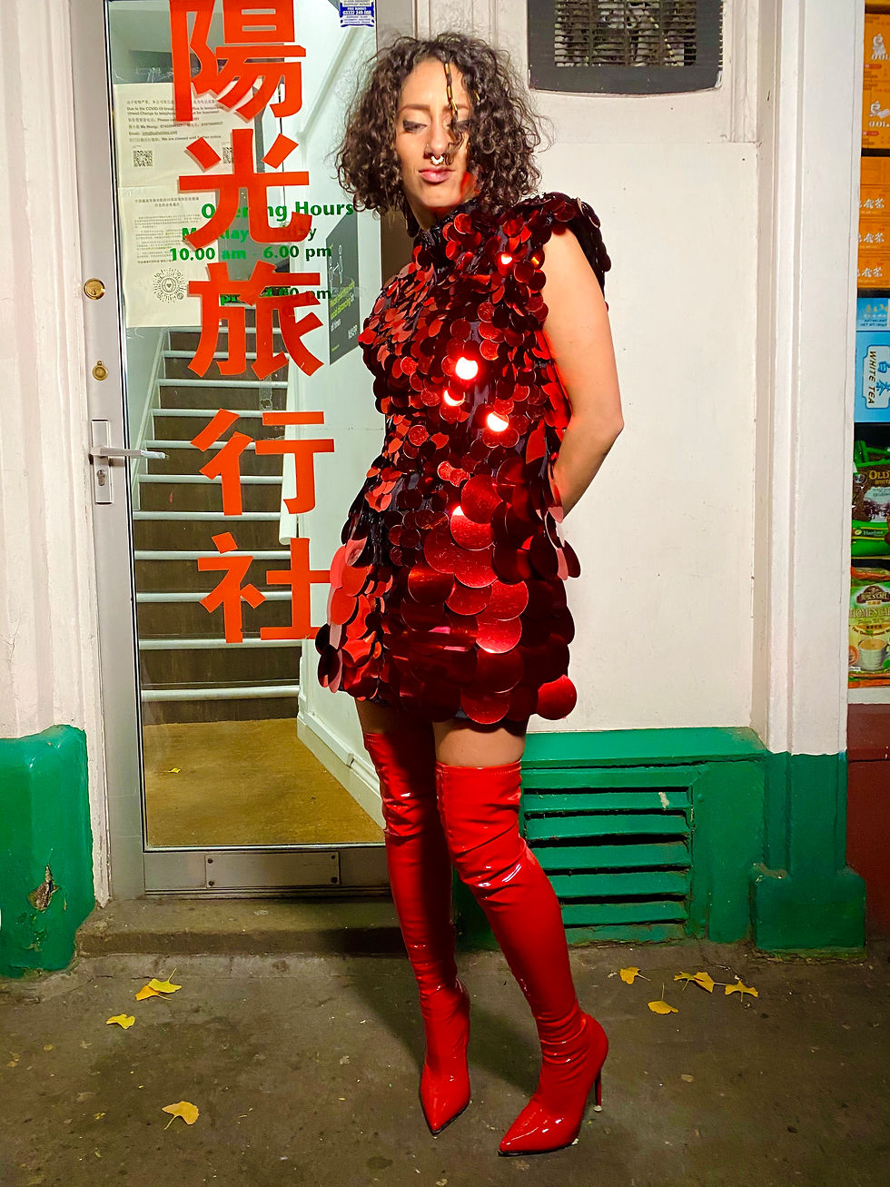 Thumbnail: DiSCO DiSUKO DRESS RED