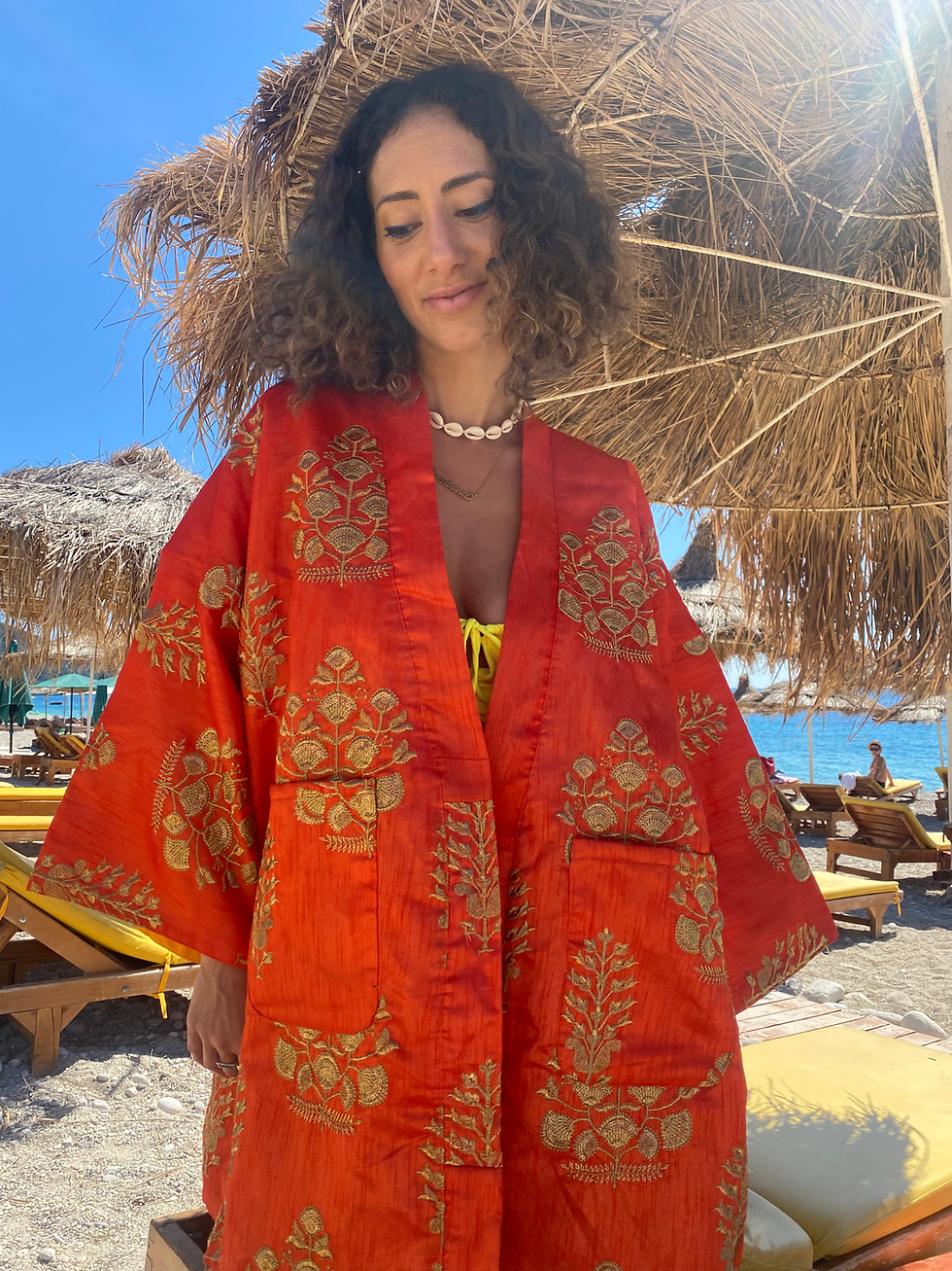 Thumbnail: HIYASU MINI KIMONO BLOOD ORANGE