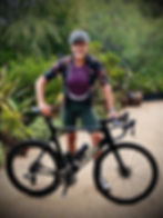 Man in lycra with road bike