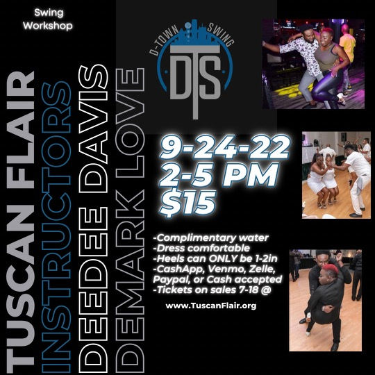 D-TOWN SWING INC. Dance workshop
