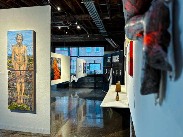 Installation view of Code Girl Exhibition at Pictorial Foundation