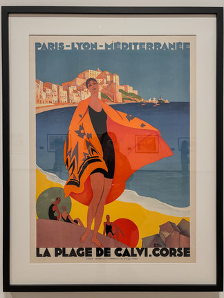 © Roger Broders, The Beach of Calvi, Corsica (PLM) (1928), lithograph on paper.