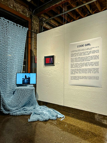 Installation view of Code Girl Exhibition at Pictorial Foundation