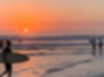 san diego surfer at sunset
