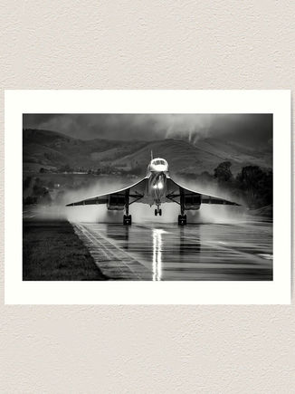 Concorde Wet Takeoff Art Print