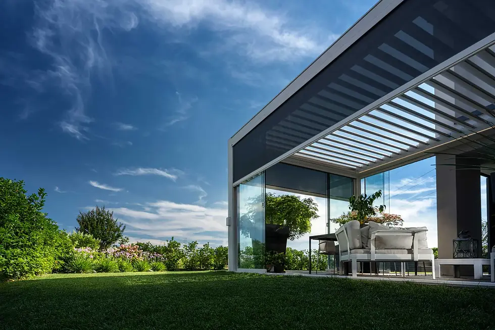 premium pergola with retractable roof