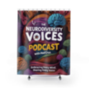 The Neurodiversity Voices Podcast Shower Curtain