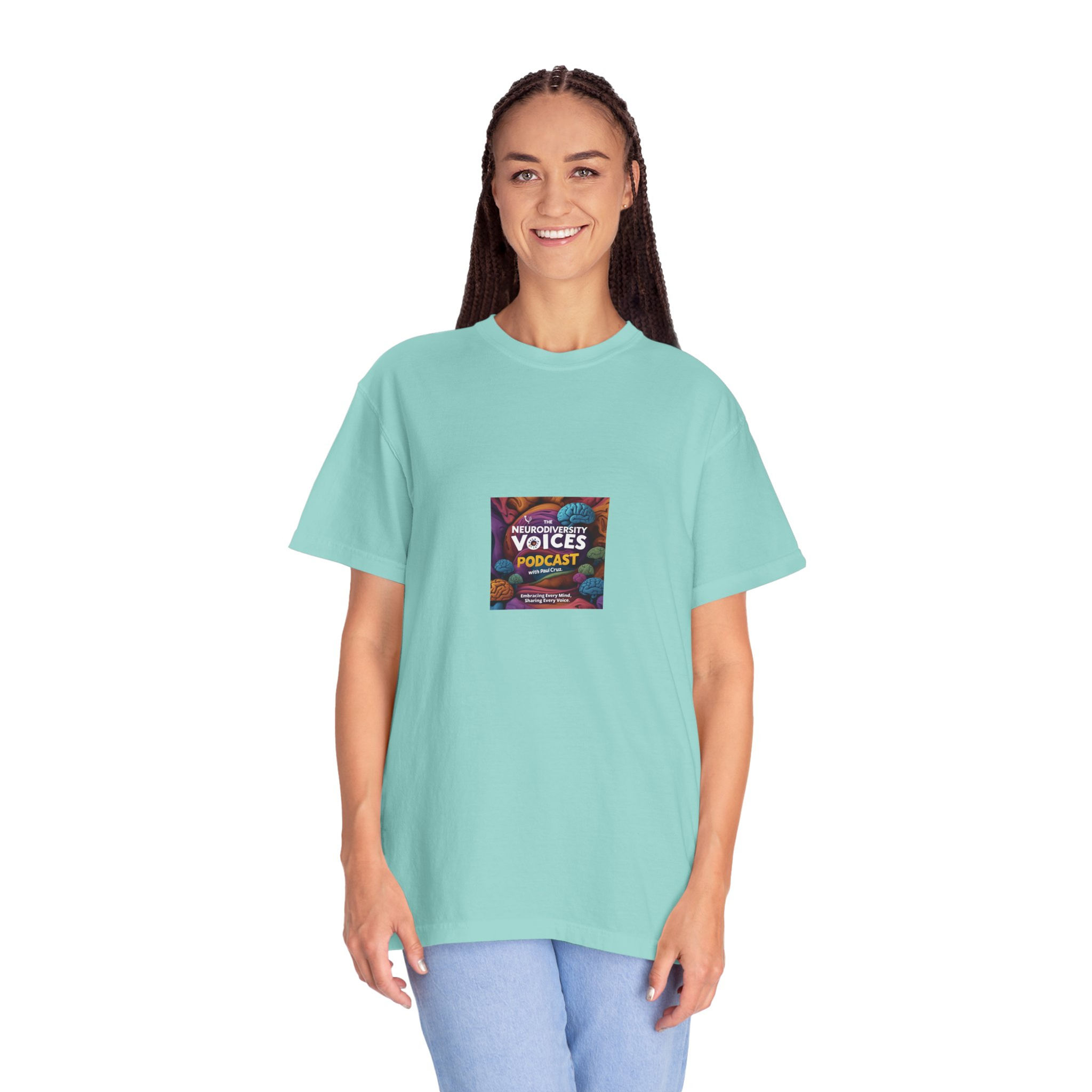 The Neurodiversity Voices Podcast Voices T‑Shirt — Square Logo Tee