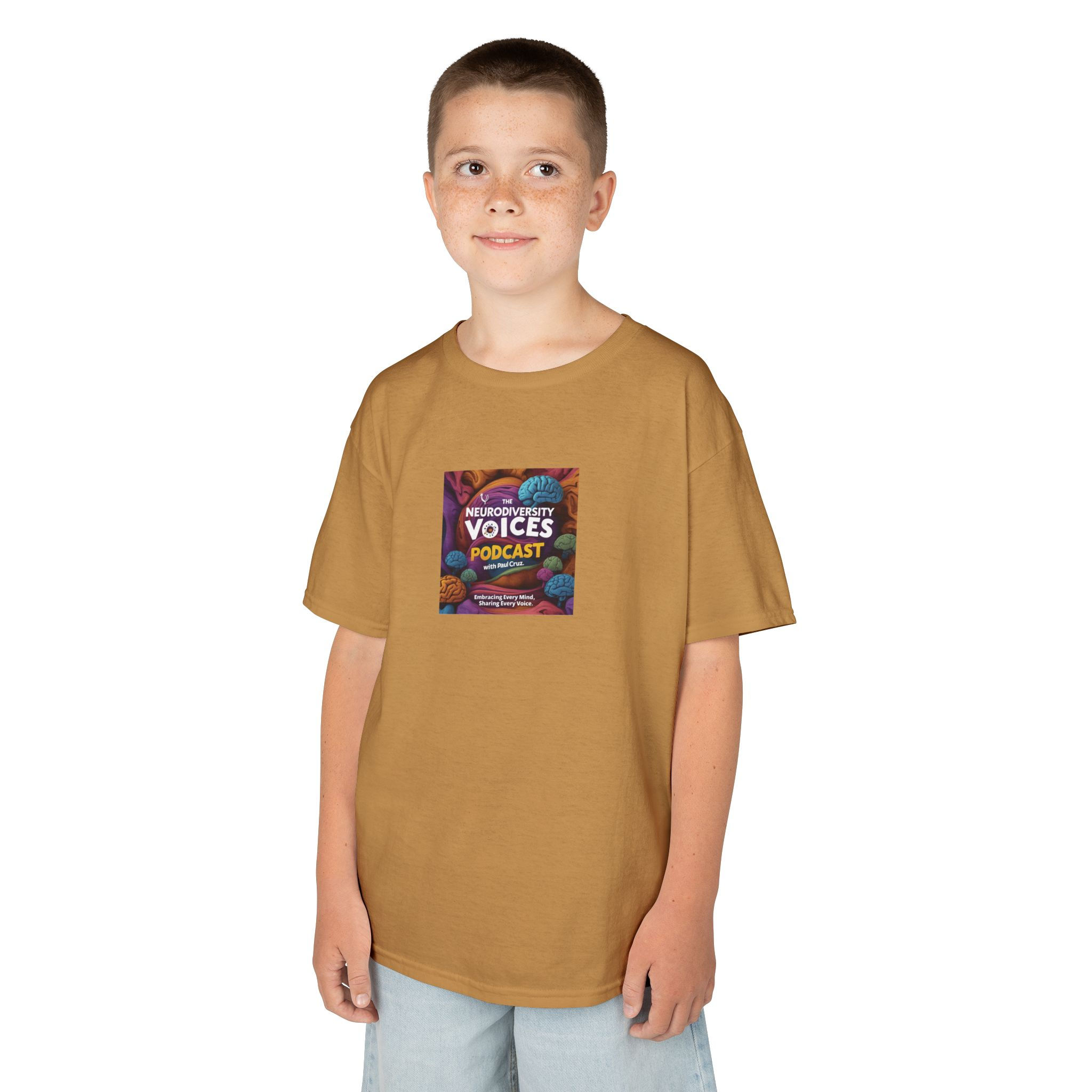 The Neurodiversity Voices Podcast Logo Shirt for Young Fans