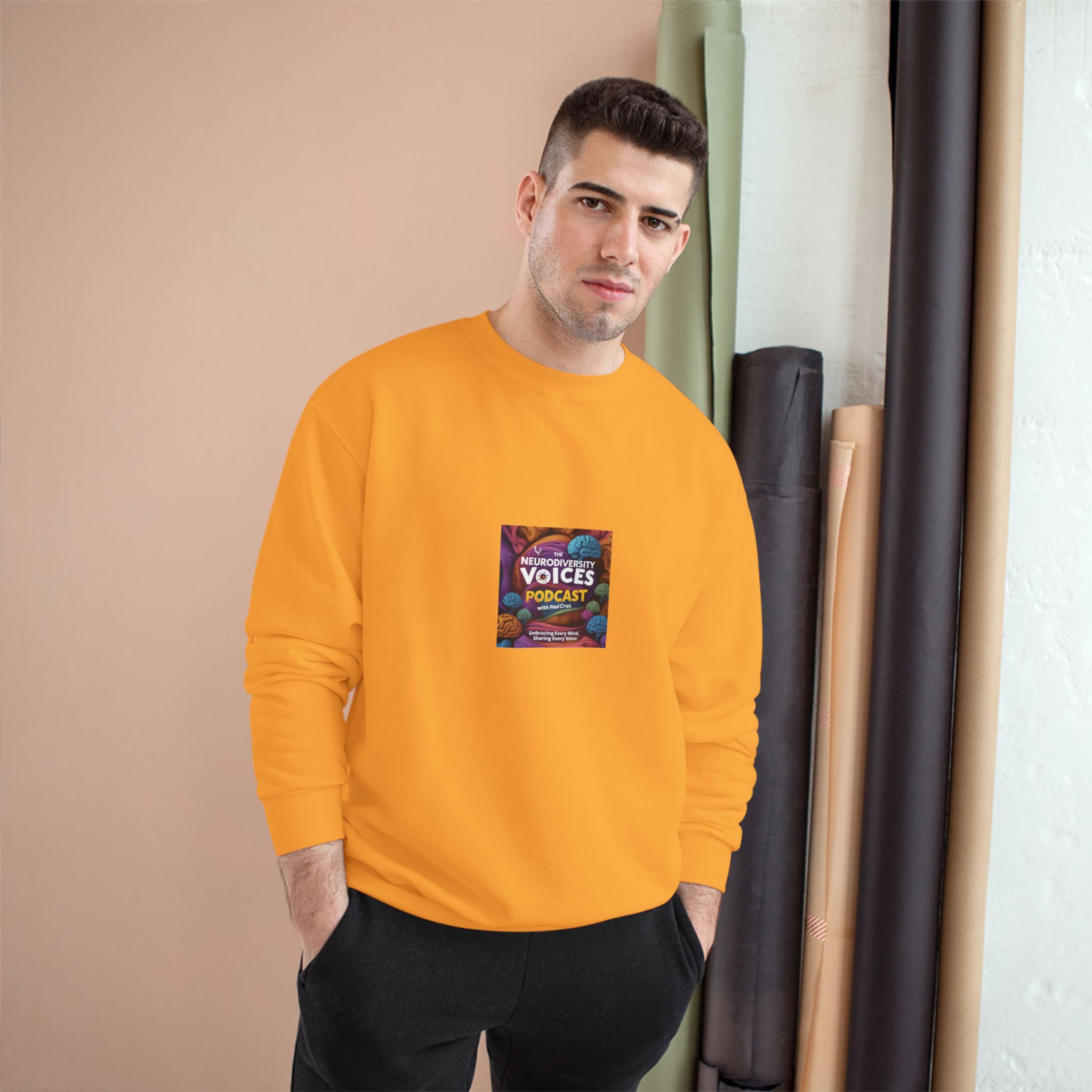 The Neurodiversity Voices Podcast Champion Sweatshirt — Abstract Logo Crewneck