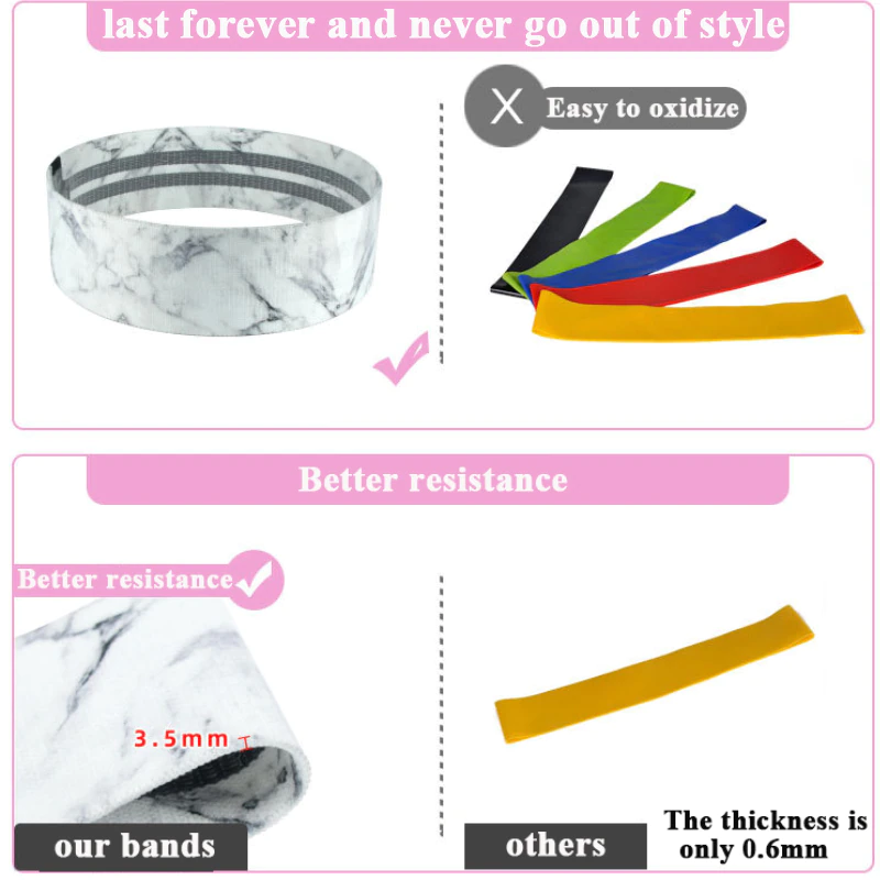 Thumbnail: Resistance Bands Set Fitness Exercise Elastic Booty Bands 