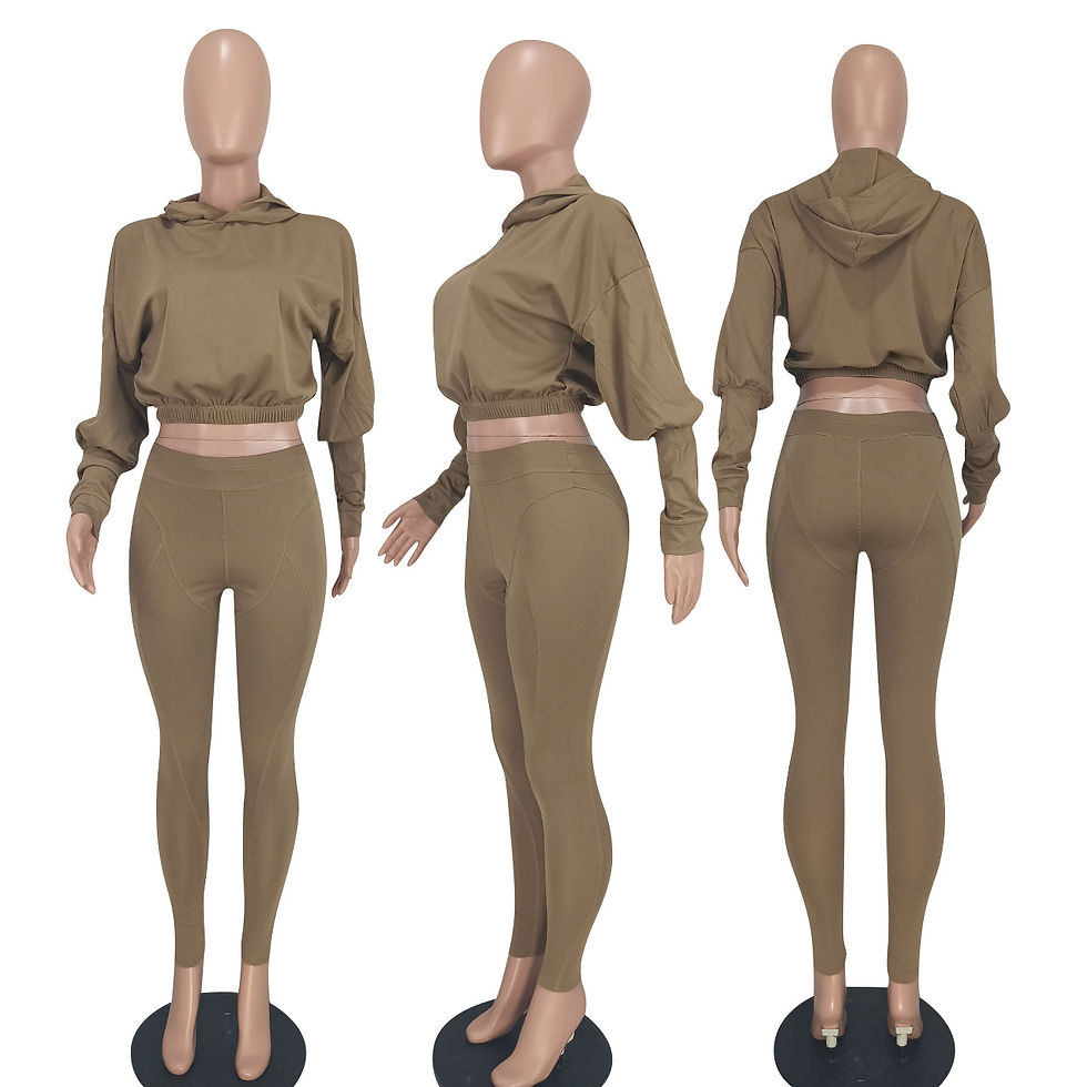 Thumbnail: Women's 2 Piece Long Sleeve Jogger Stripe Workout Sets