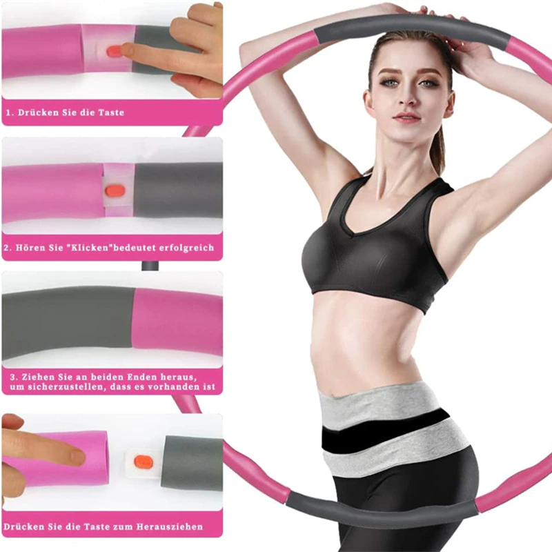 Thumbnail: 8 Part Removable Sport Hoop Woman Slimming Fitness Equipment 