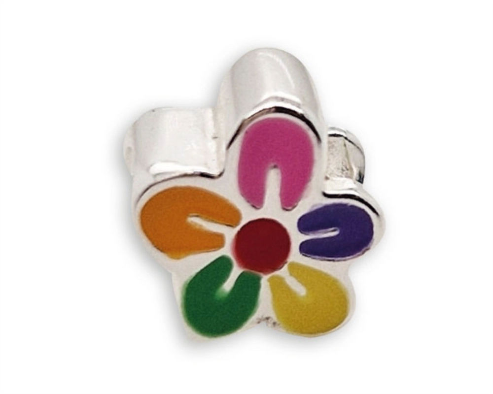 567.493 Bellini zilveren bedel bloem multicolor