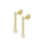 ZIO2894Y ZINZI goldplated zilveren oorstekers met rijzetting zirconia