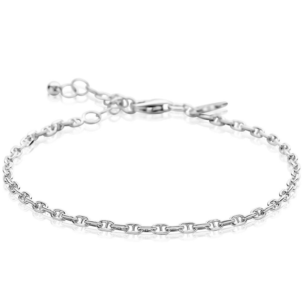 ZIA2841 ZINZI zilveren marine schakel armband