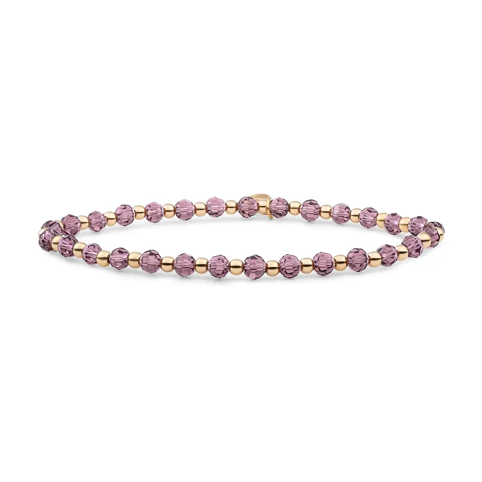 SBG-GEM38-3MM-MIX Sparkling JewelsSBG-GEM59-3MM-MIX Sparkling Jewels Aubergine Quartz Int Citrine Quartz Interstellar armband