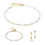 Thumbnail: 1109-10-1920 Coeur de Lion Harmony collier zoetwater parels rose quarts