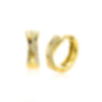 ZIO2801 ZINZI goldplated zilveren klapcreolen crossover met zirconia