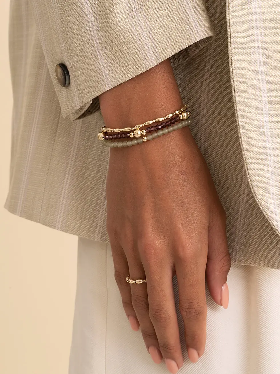 SB-G-2MM-RICE Sparkling Jewels Rice Mix Armband