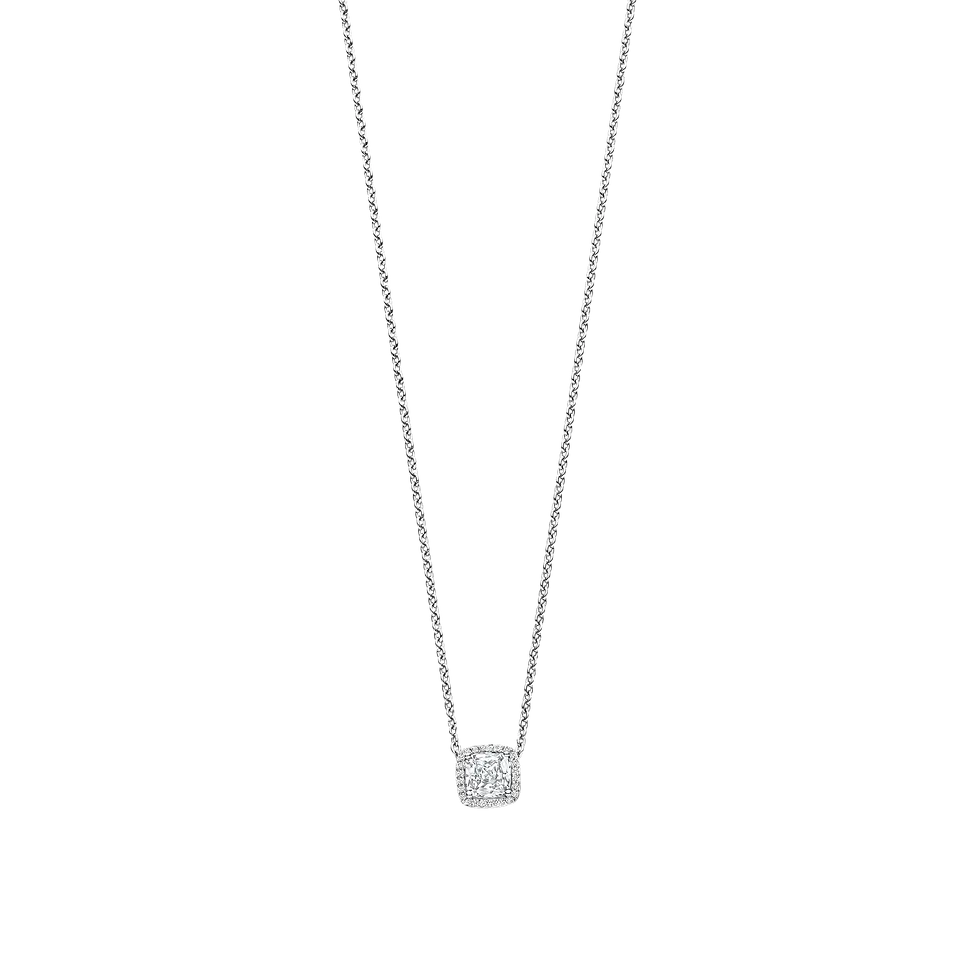 34104ZI/42 Ti Sento zilver collier met zirconia