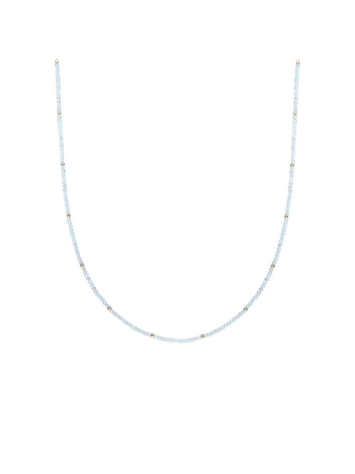 NLK04G-G14 Sparkling Jewels Opalite kralencollier 2mm