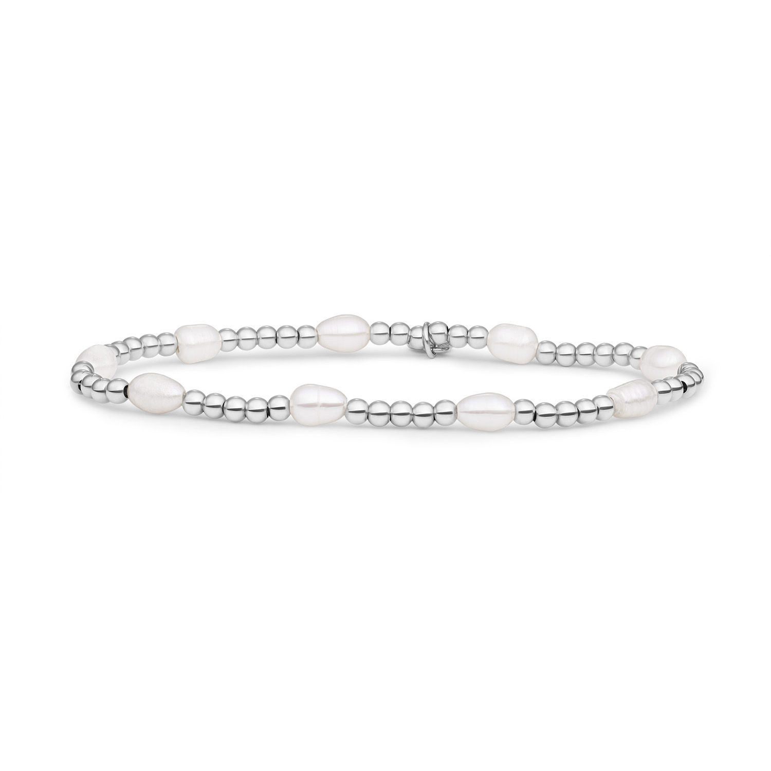 SB-PEARL-MIX-FCTRDL Sparkling Jewels Pearl Reverse Roundel armband