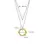 Thumbnail: 3999zy-42 Ti Sento zilver verguld collier met cirkel