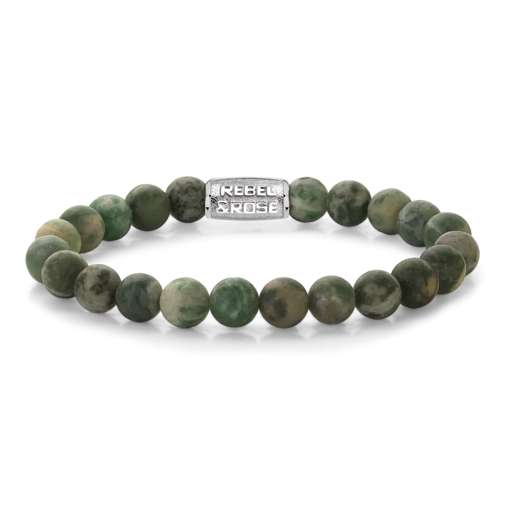 RR-80125-S Rebel & Rose armband Green Gardener