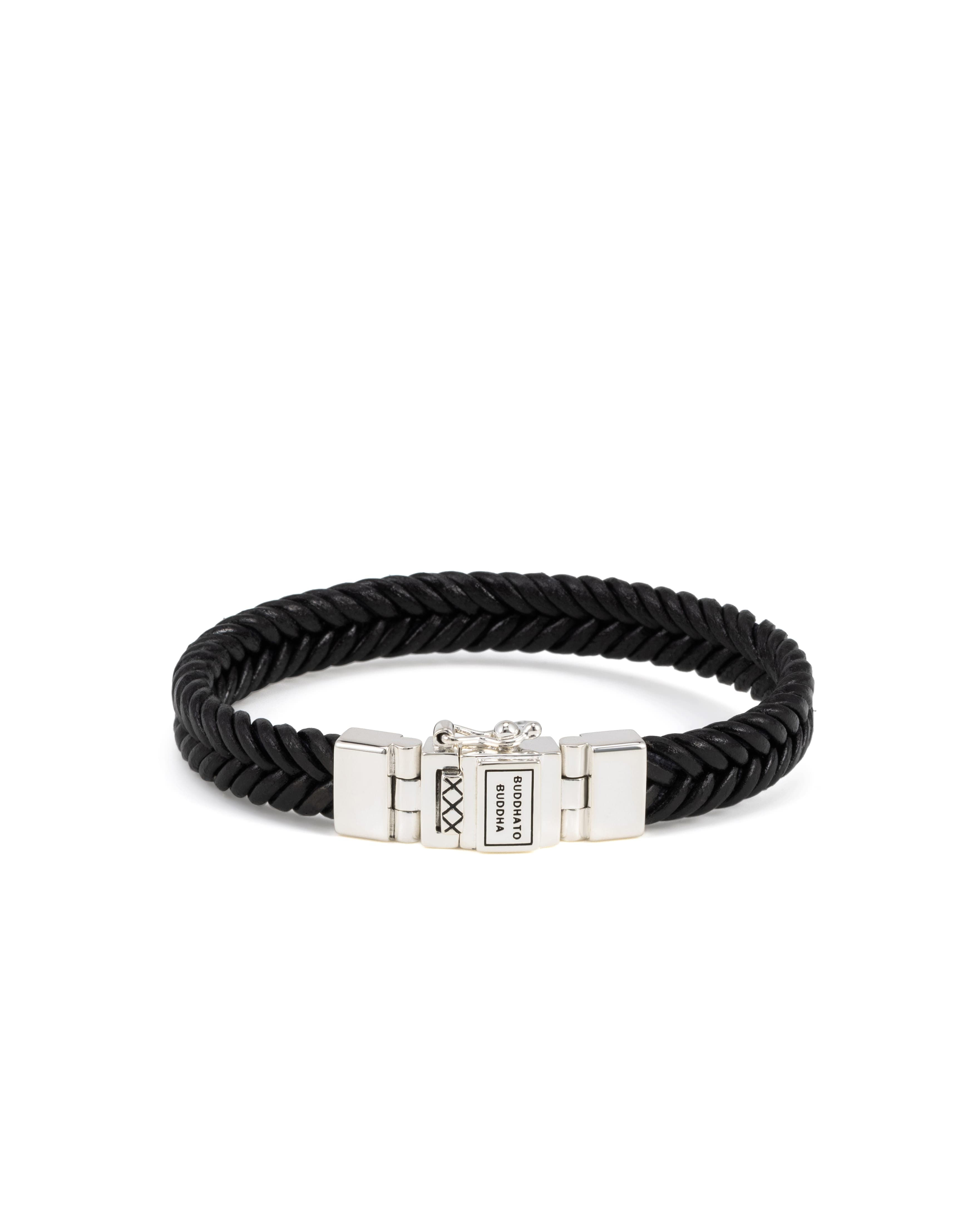 138BL Buddha to Buddha Barbara leren armband Zilver