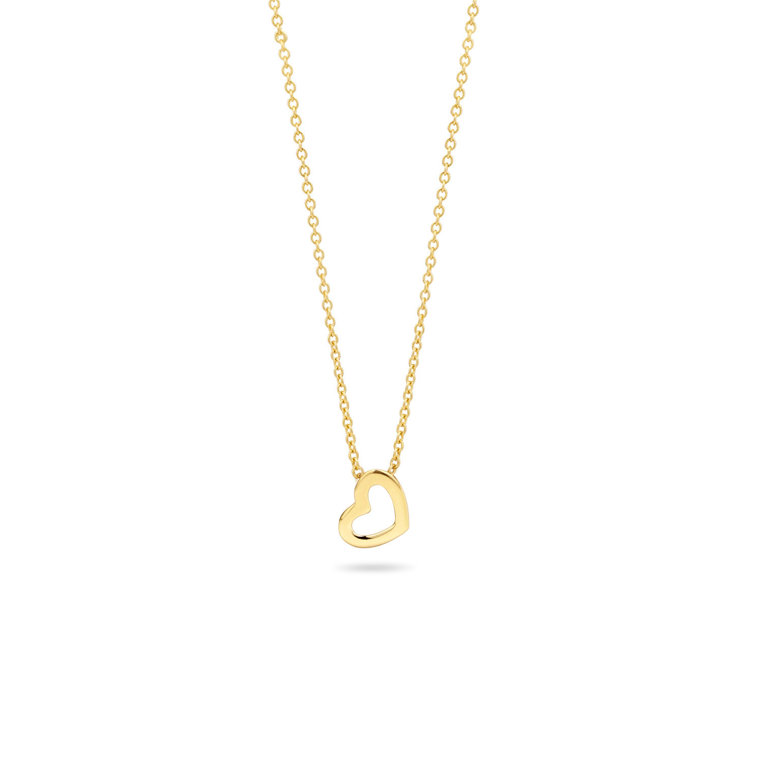 3149YGO Blush 14k geelgouden collier met hartvormige hanger