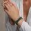 Thumbnail: SB-GEM53-ADD-4MM Sparkling Jewels Green Onyx Saturn Small armband