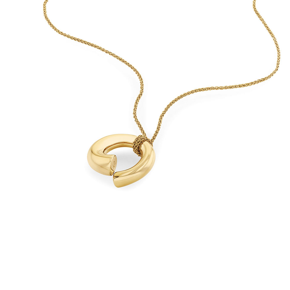 CJ35000761 Calvin Klein Spiral collier goudkleur