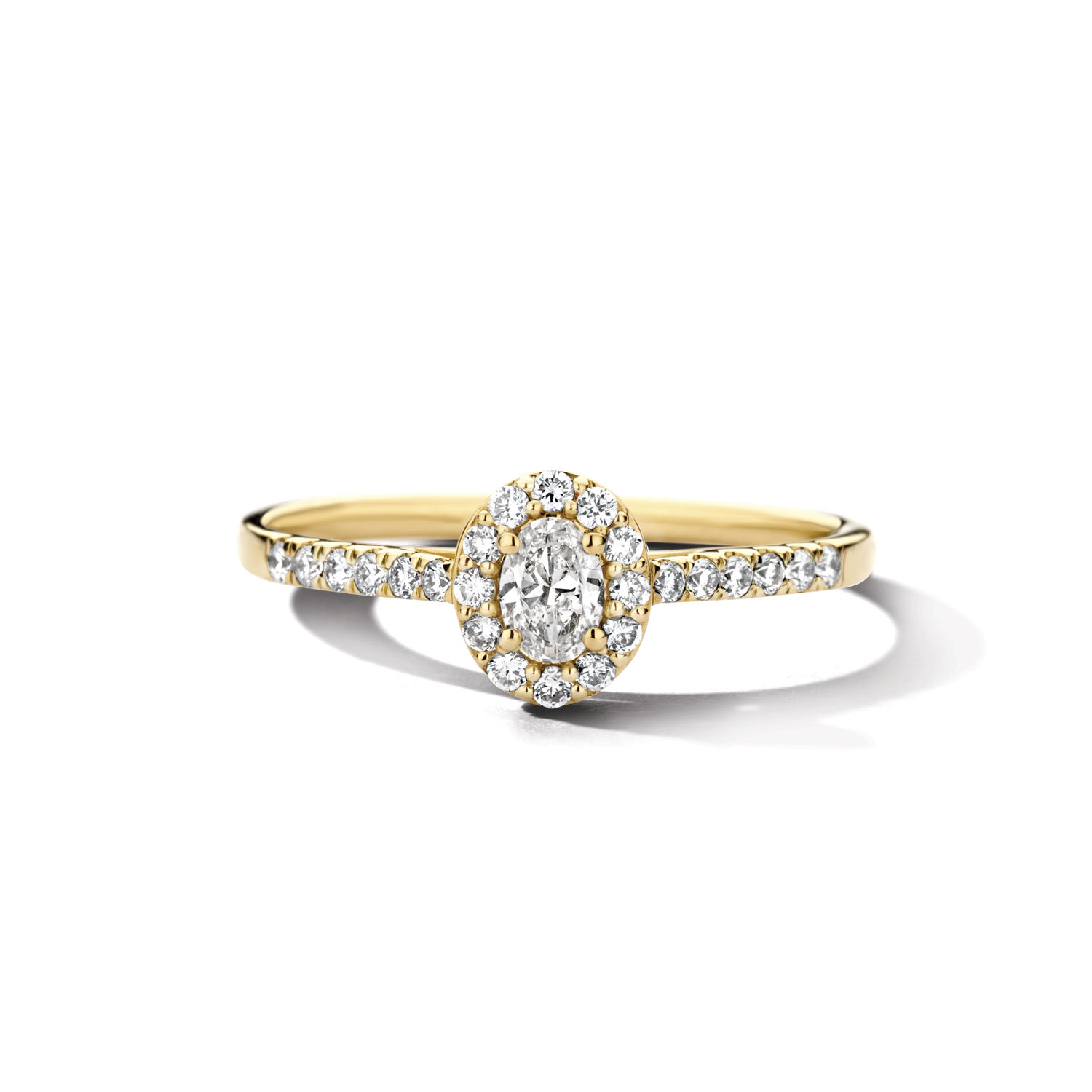 LG1045Y Blush Lab Diamonds ovale rozet ring 0.20ct