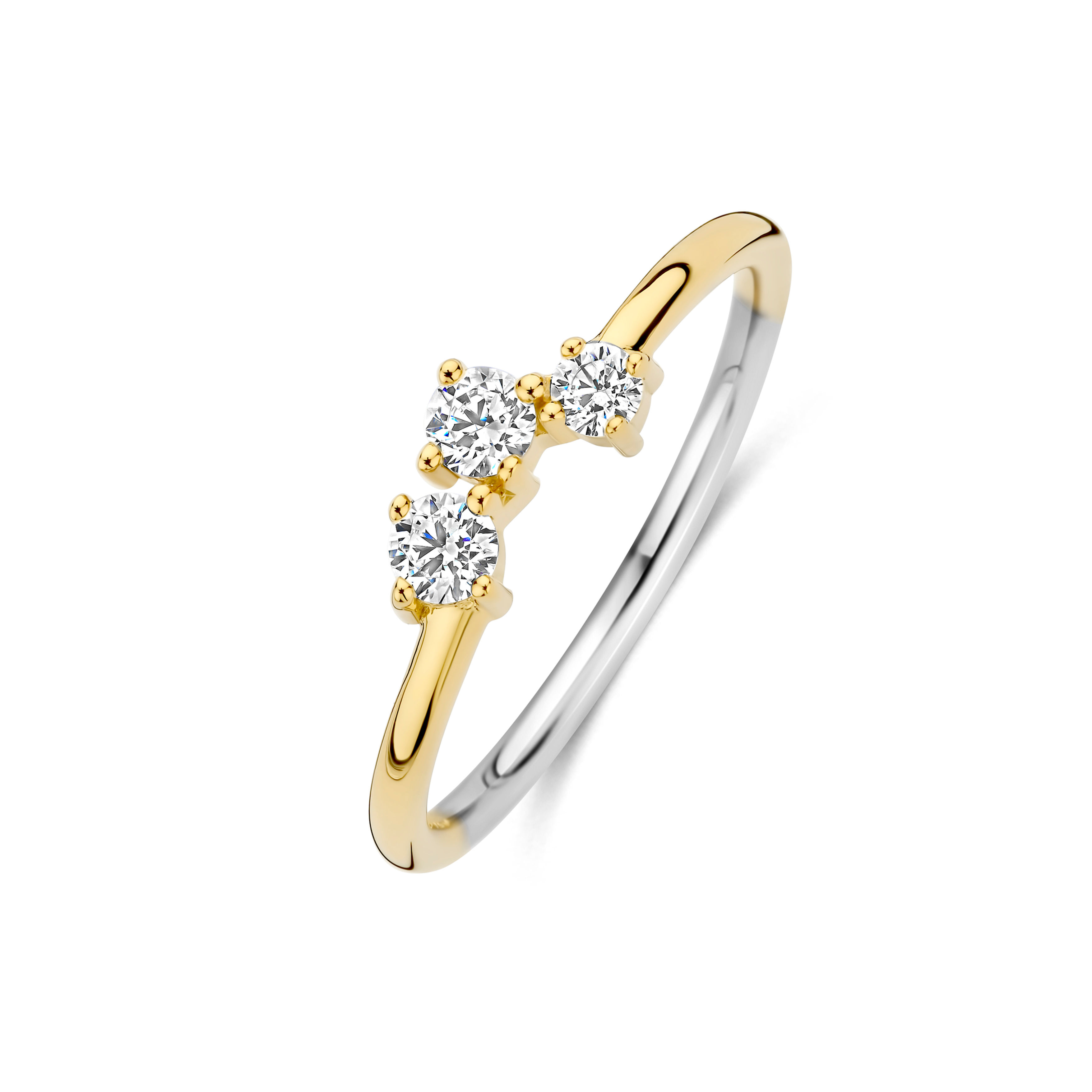 629.058 Rosa di Luca zilver vergulde ring met zirconia