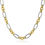 Thumbnail: ZIC2667 ZINZI goldplated zilveren schakel ketting bicolor