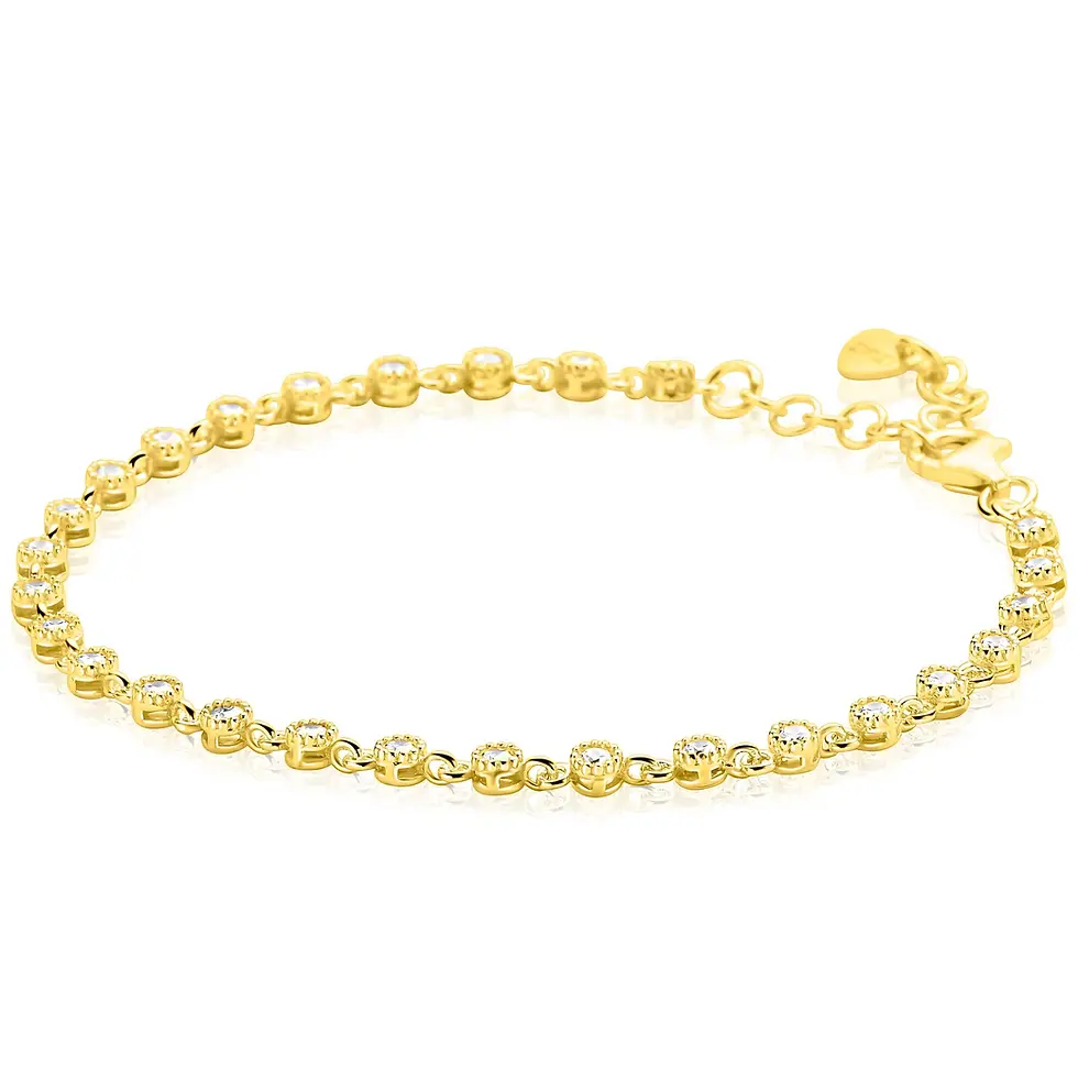 ZIA2893Y ZINZI goldplated zilveren armband fantasie met zirconia