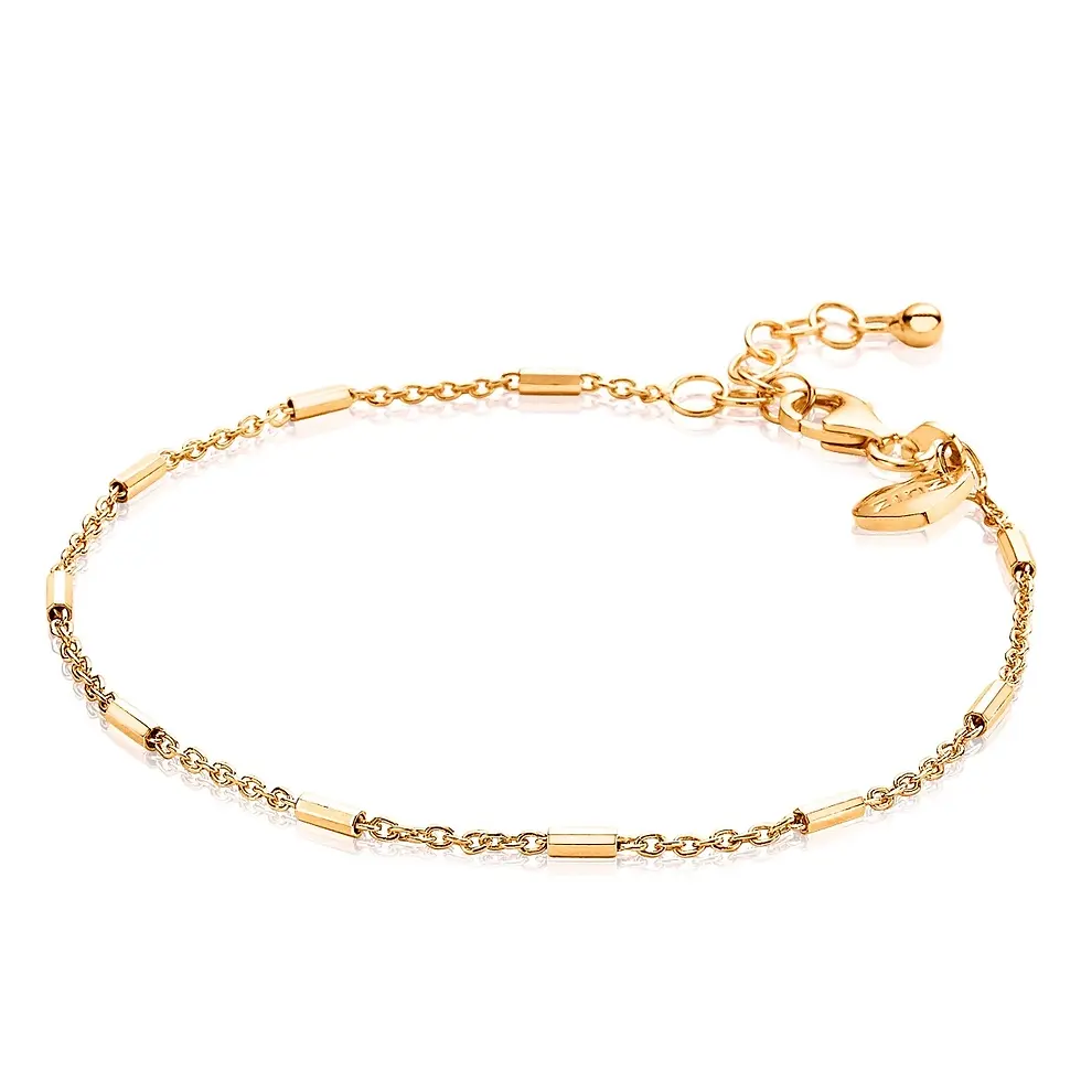 ZIA1648G ZINZI zilveren vergulde fantasie armband 17-20cm