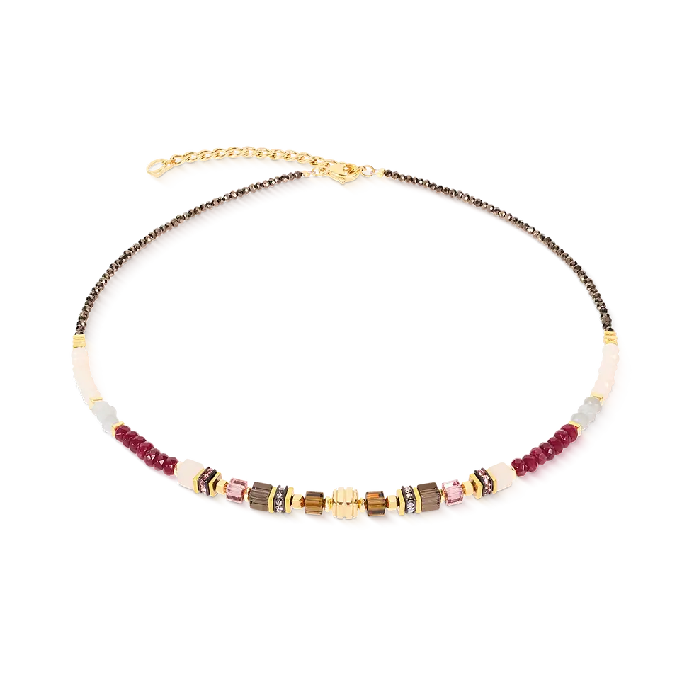 3041100310 Coeur de Lion collier GeoCUBE® Precious Grace Rose Smoke