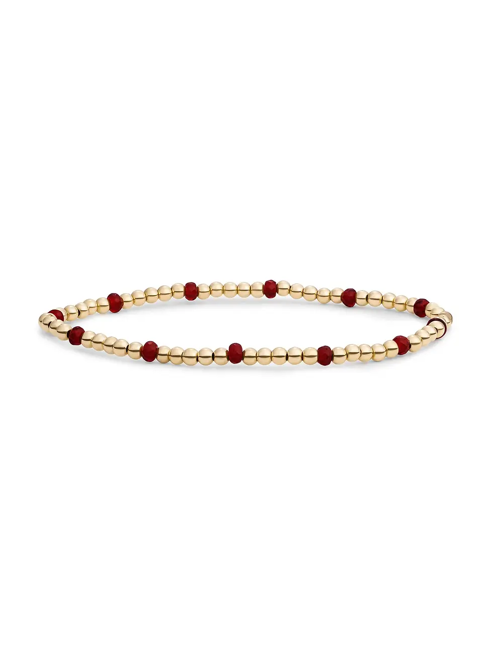 SBG-GEM50-MIX-FCTRDL Sparkling Jewels Reverse Roundel Armband Ruby Quartz