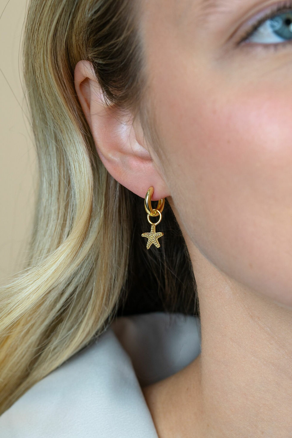 Thumbnail: ZICH2731 ZINZI gold plated zilveren oorbedels zeester
