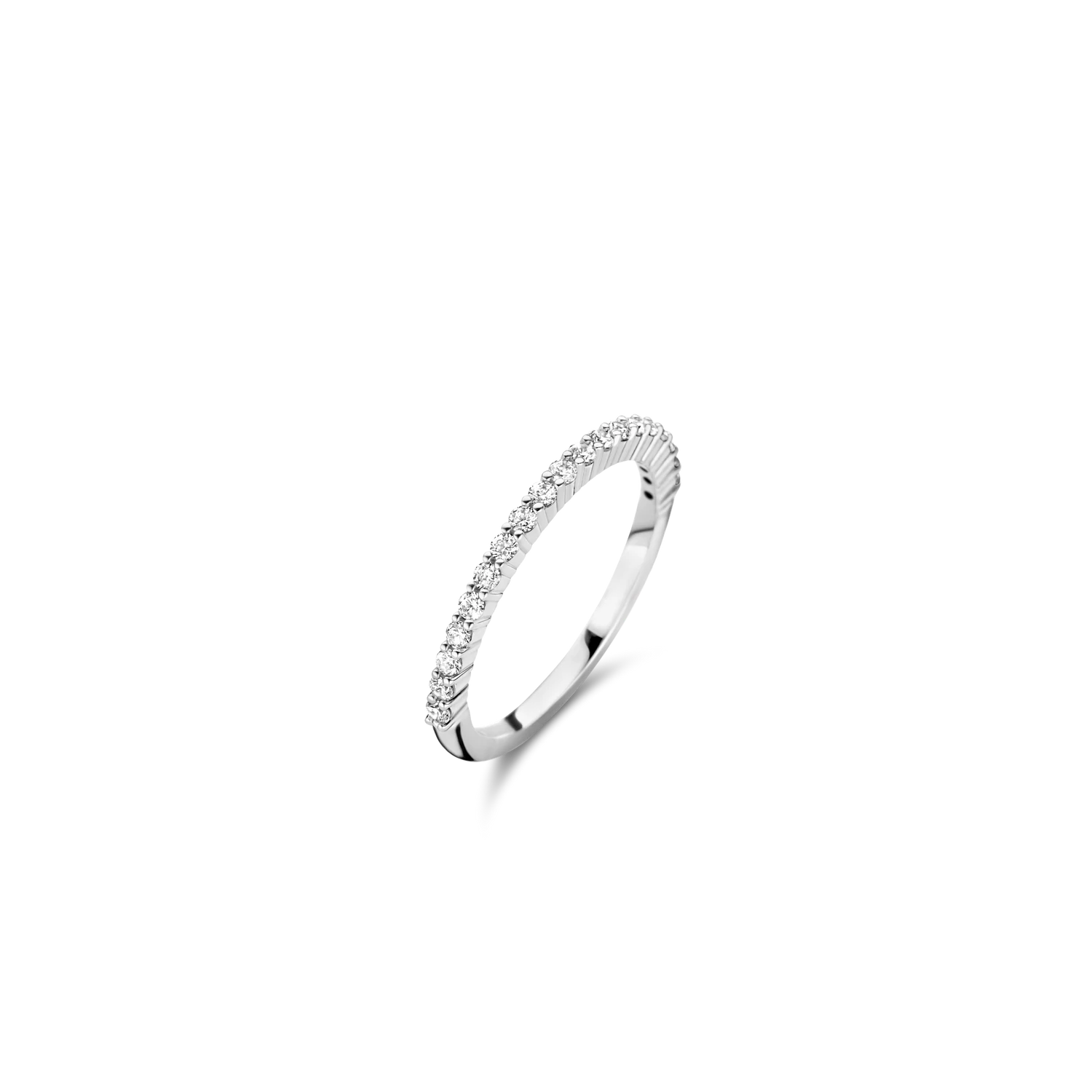 12268ZI Ti Sento zilveren aanschuifring met zirconia