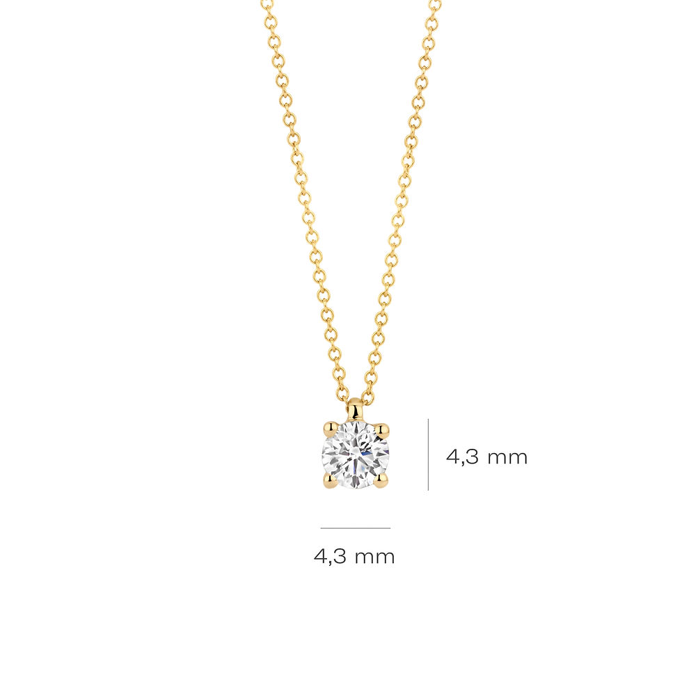 Thumbnail: LG3002Y Blush Lab Grown Diamonds solitair collier diamant 0.30ct
