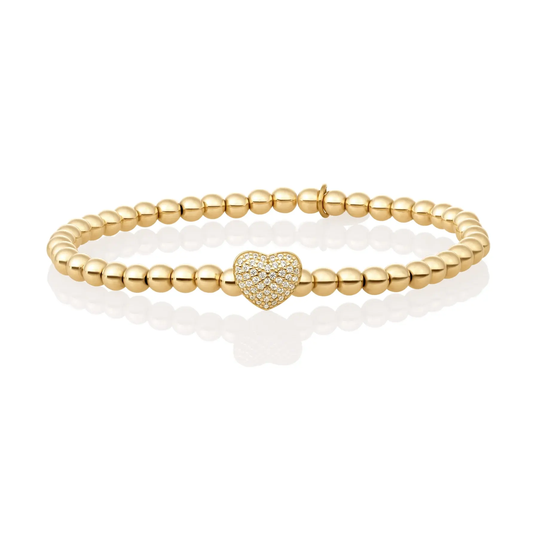 SB-G-4MM-HEART Sparkling Jewels Limited armband Mom Bracelet