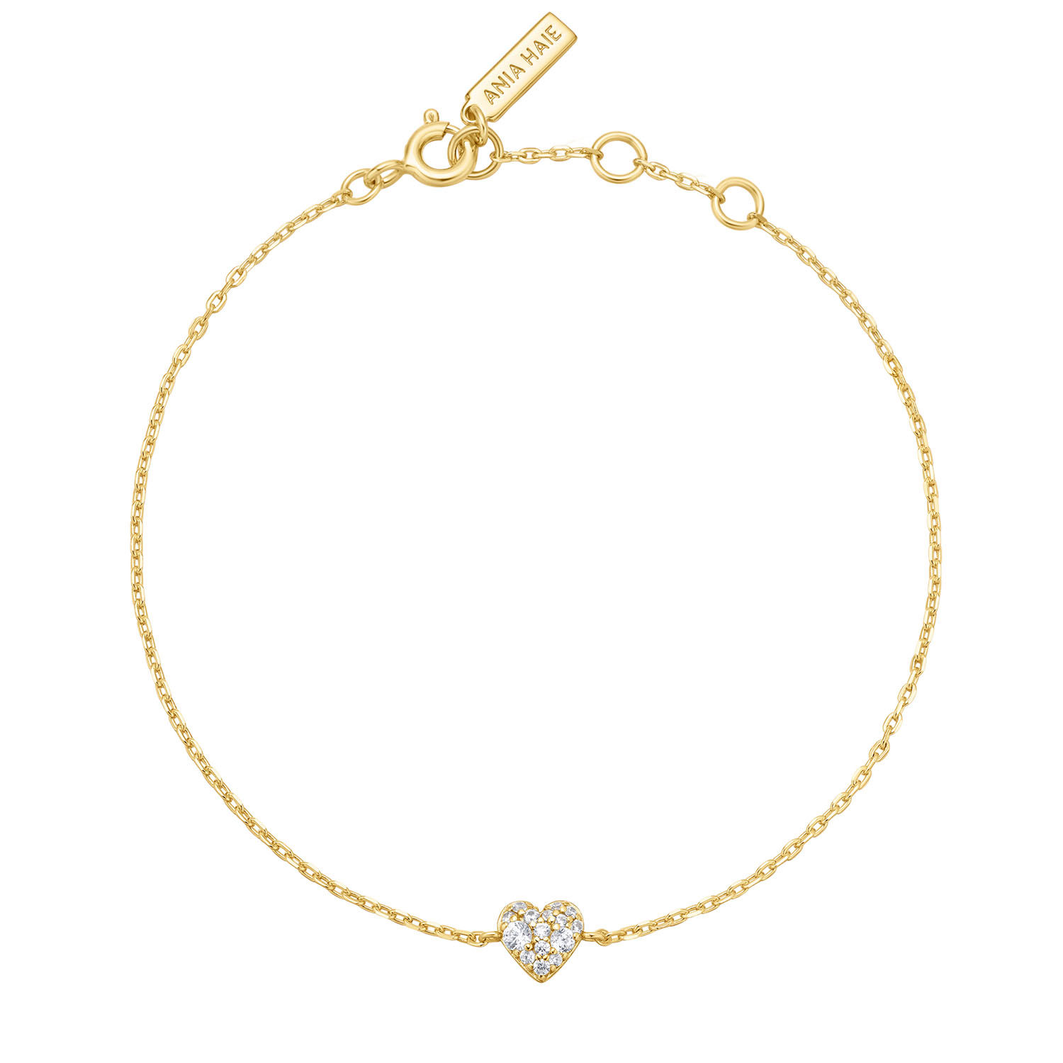 B064-01G Ania Haie Gold Sweatheart Pave Armband