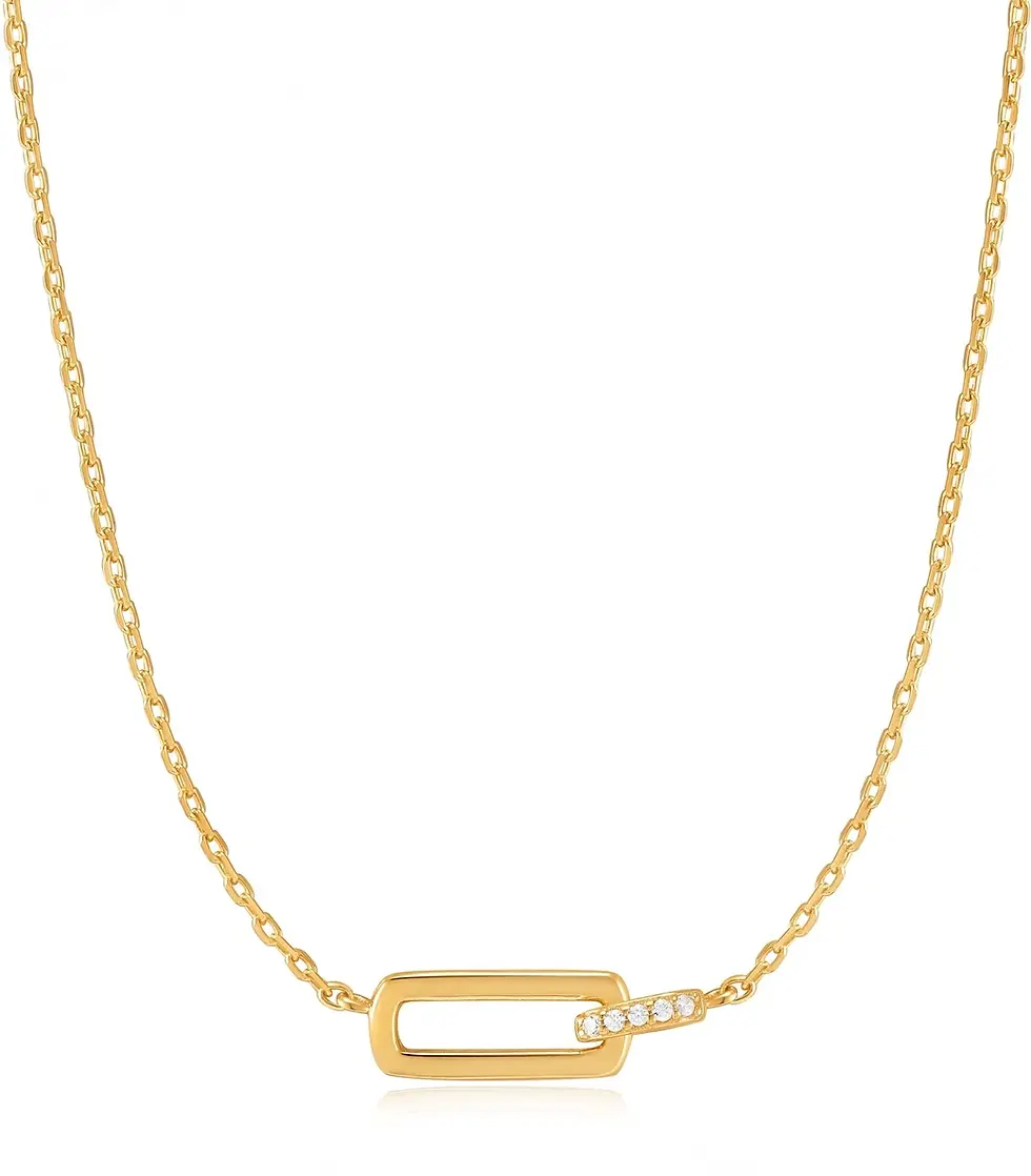 N037-01G Ania Haie Gold Glam interlock ketting