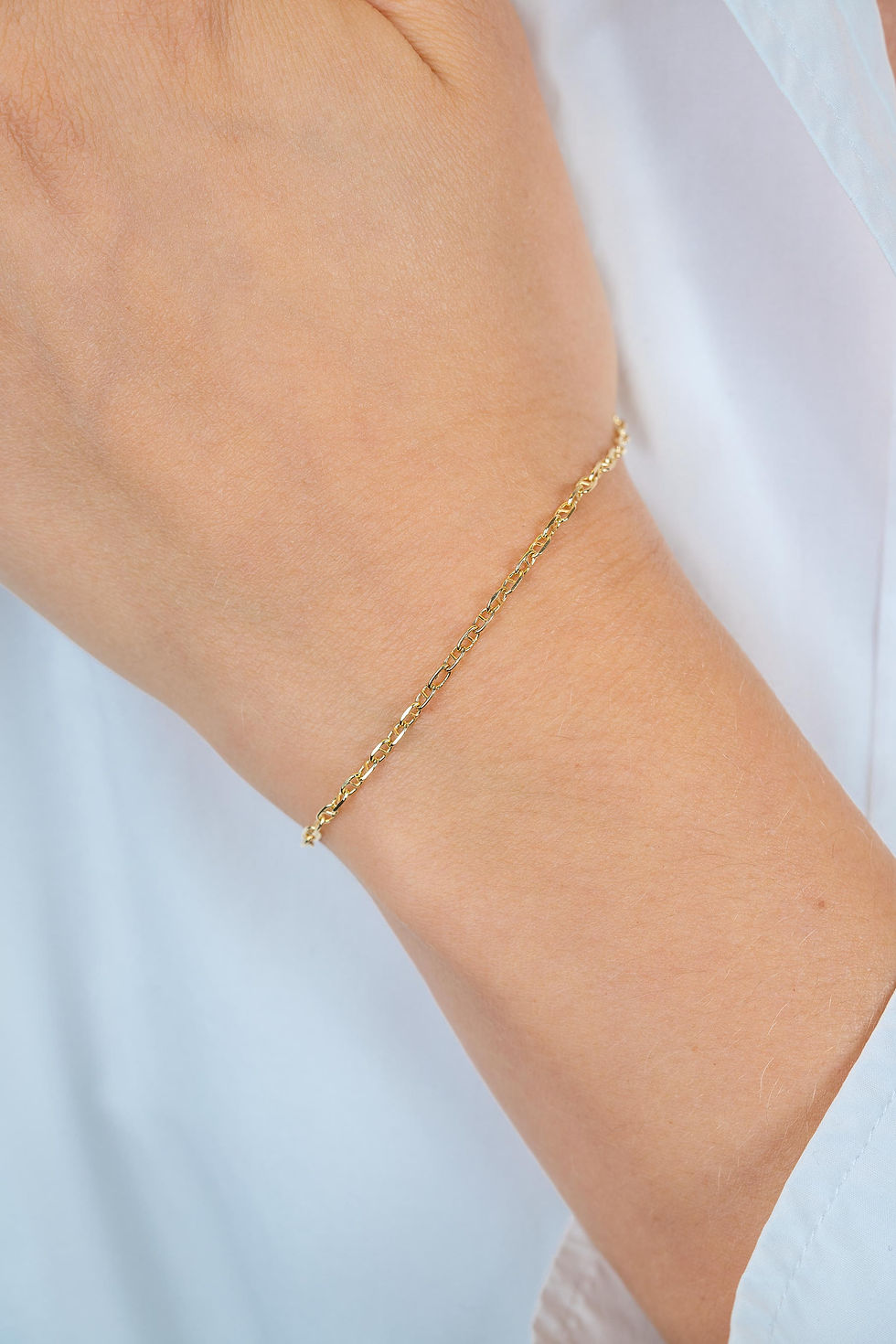 Thumbnail: ZGA577 ZINZI Gold 14 karaat armband marine schakel