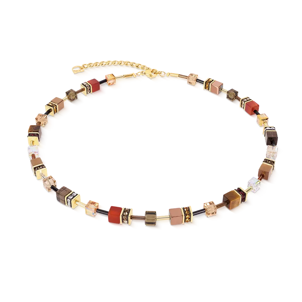 4905101103 Coeur de Lion collier GeoCUBE® Iconic Precious Amber Glow