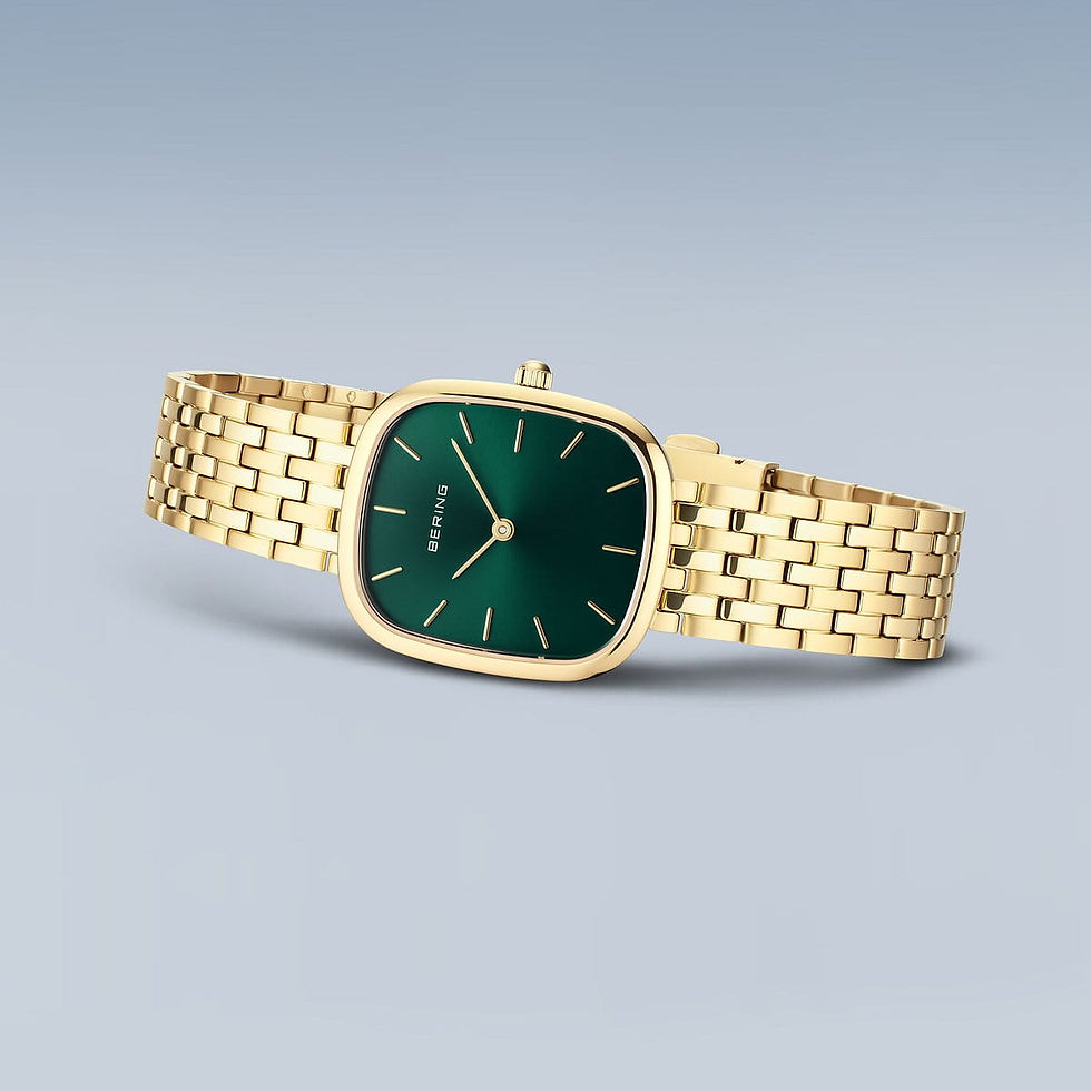 Thumbnail: 12526-738 Bering Classic dameshorloge goudkleur groen