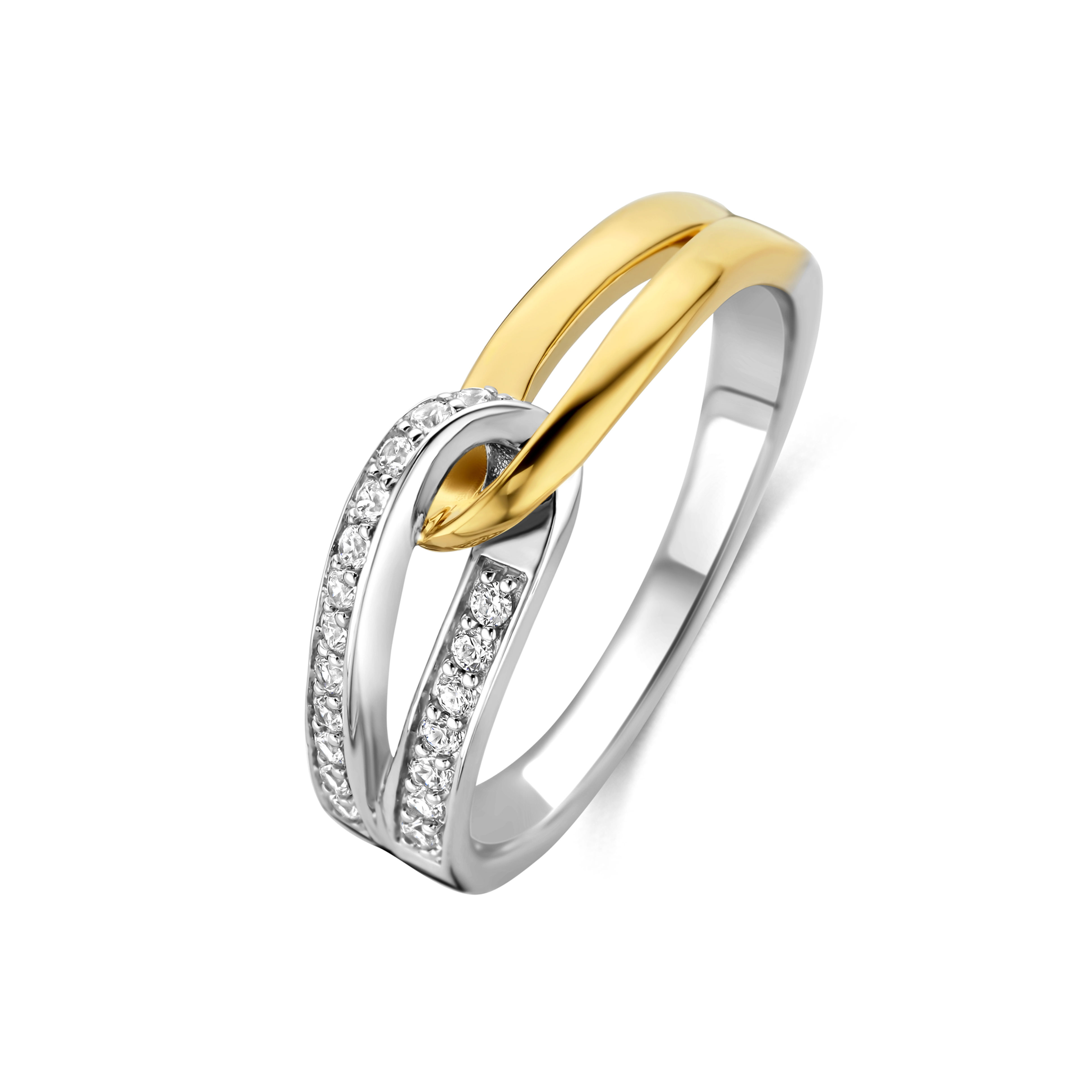 629.201 Rosa di Luca zilver vergulde ring met zirconia